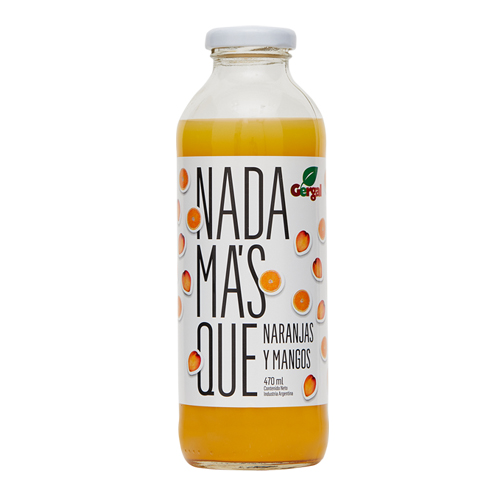 6 jugos naranja y mango sin azucar! x 470ml